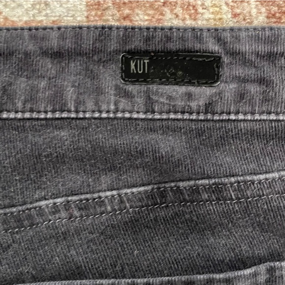 Kut From The Kloth Corduroy Pants Dark Grey Size 8 Dana Skinny Mid-low Rise - Picture 8 of 13